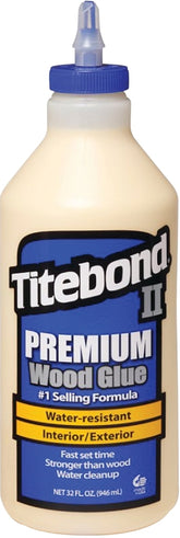 Titebond II 5005 Wood Glue, Yellow, 1 qt Bottle